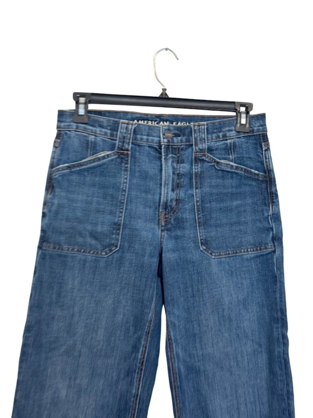 American Eagle Womens Stovepipe Stretch Jeans Size 8 Regular Blue Denim Casual - Picture 6 of 7